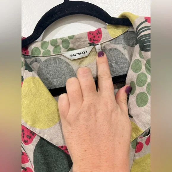 Marimekko Herkku Pieni Tori Linen Shirtdress in EU 40, US M - Picture 5 of 8